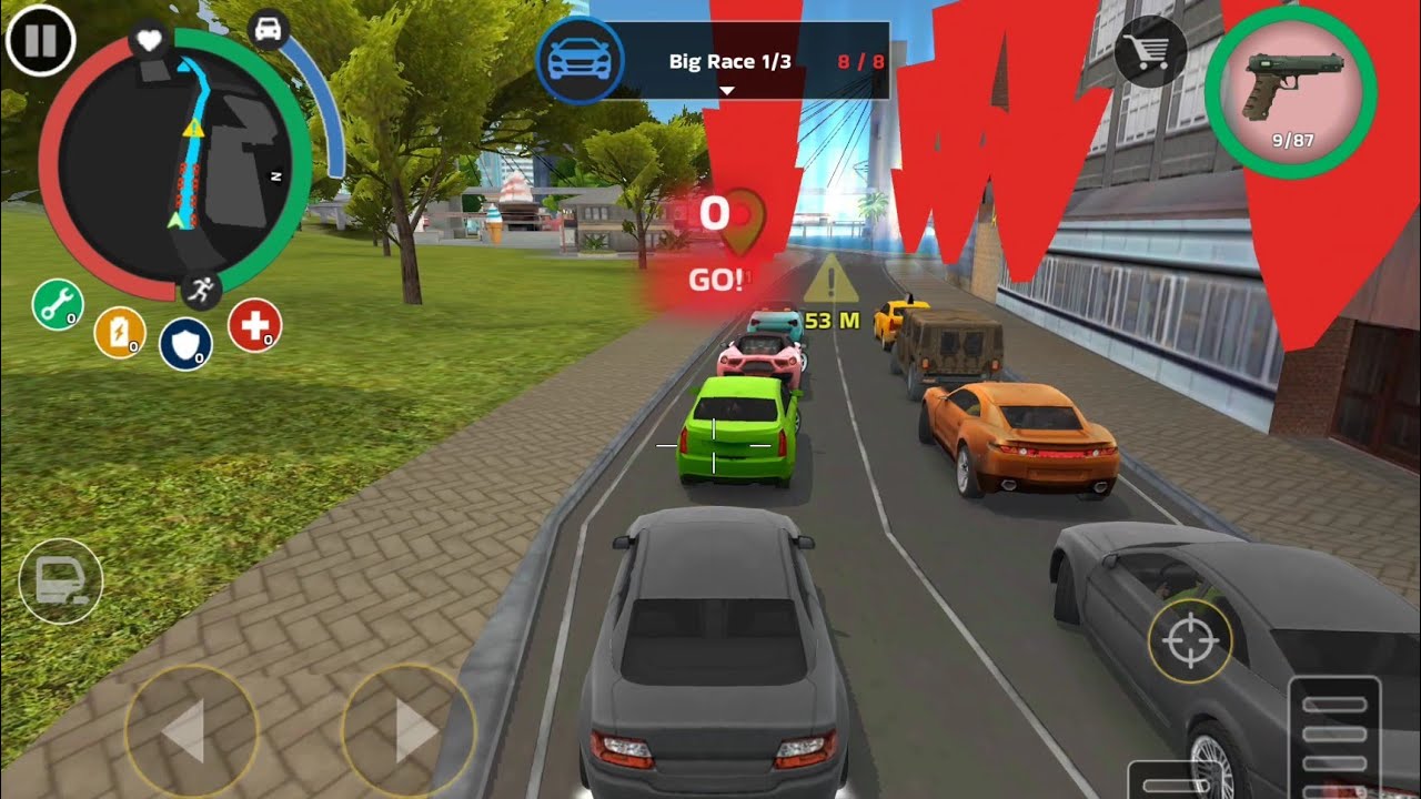 Big race mission in rope hero 2