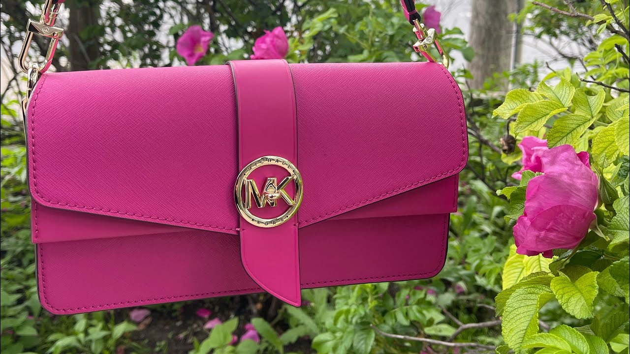 Unboxing of a new Michael Kors GREENWICH  Medium Saffiano Leather Convertible Shoulder Bag.