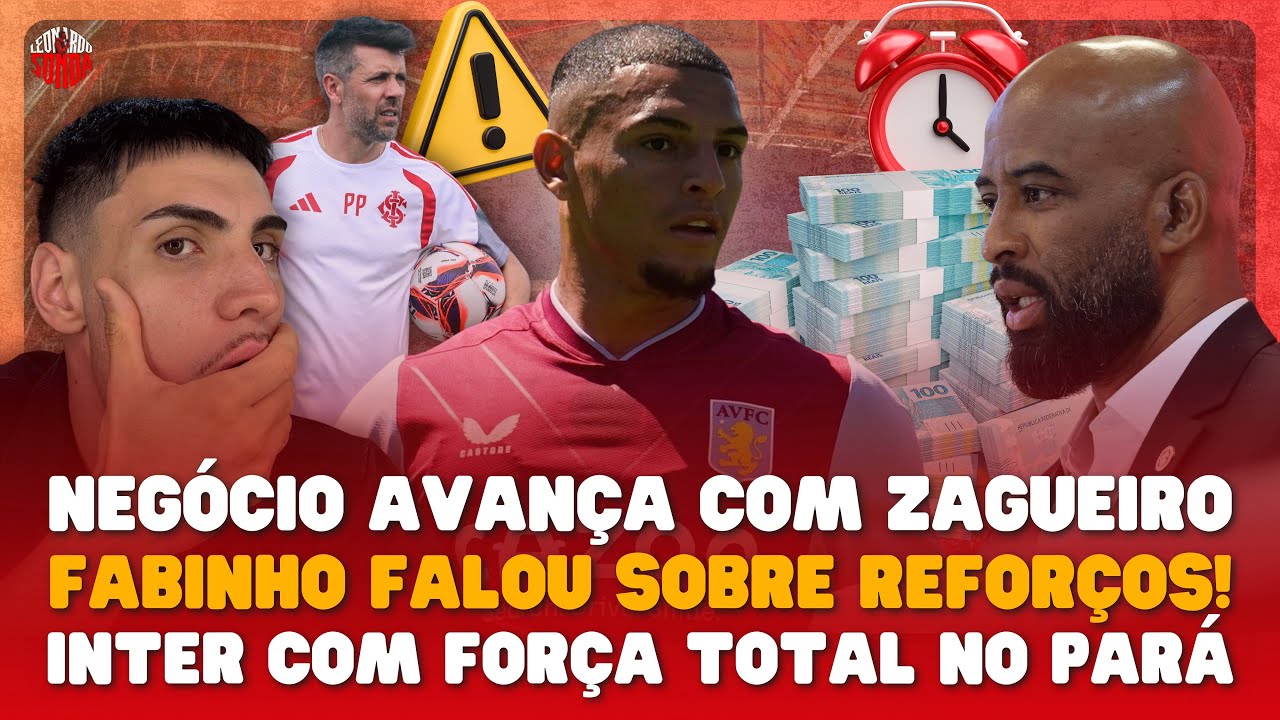 🚨🔥 INTER AVANÇA COM ZAGUEIRO! FABINHO FALA SOBRE REFORÇOS E ARBITRAGEM! JOIA MARCA E TIME DEFINIDO