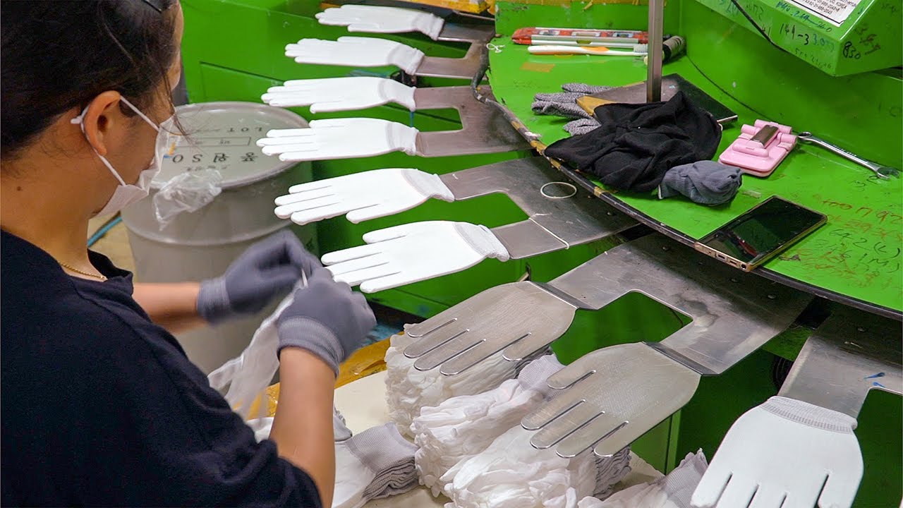Process of Making Cotton Glove in Korean Factory