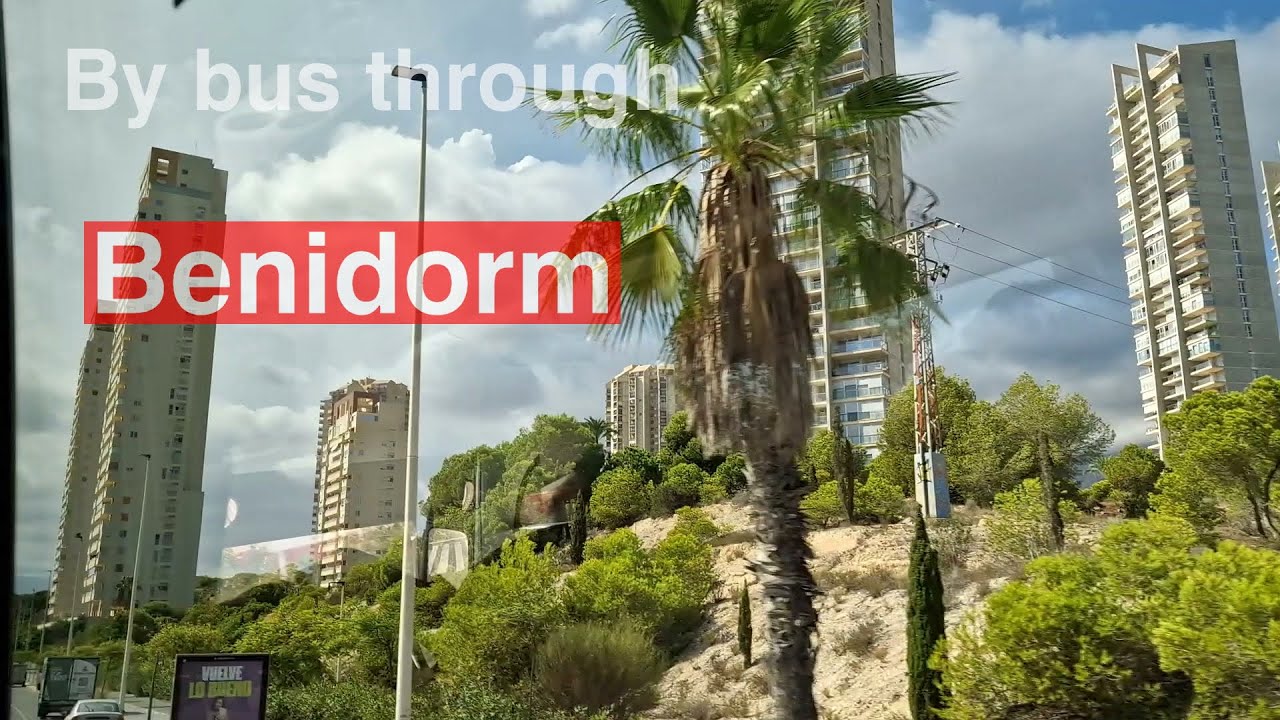 By bus through Benidorm