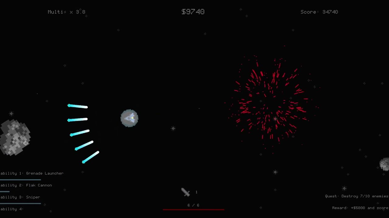 Asteroids... But Roguelite Gameplay