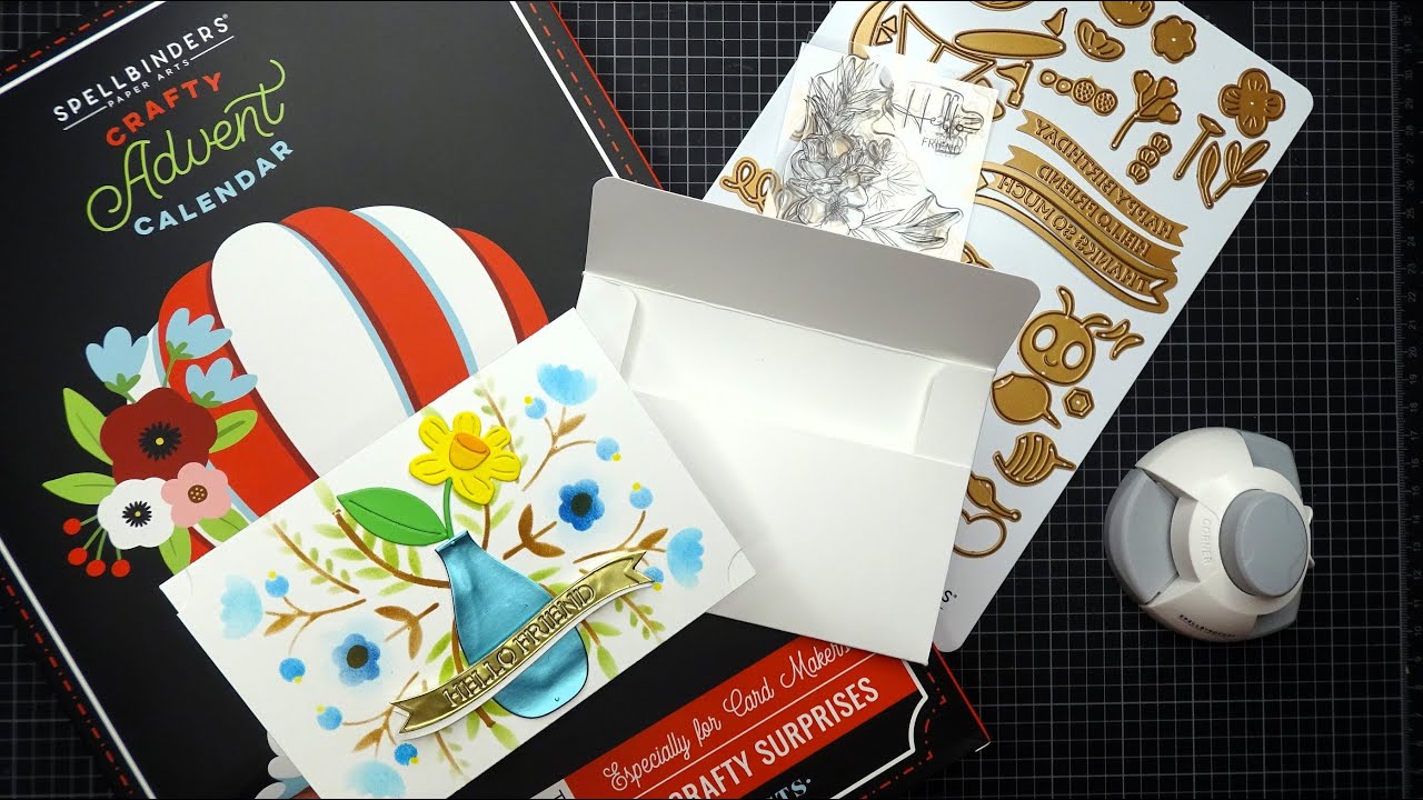 Spellbinders Crafty Advent Calendar 2024: Days 5 - 8 Card Tutorial! Such Cute Sets Behind the Doors!