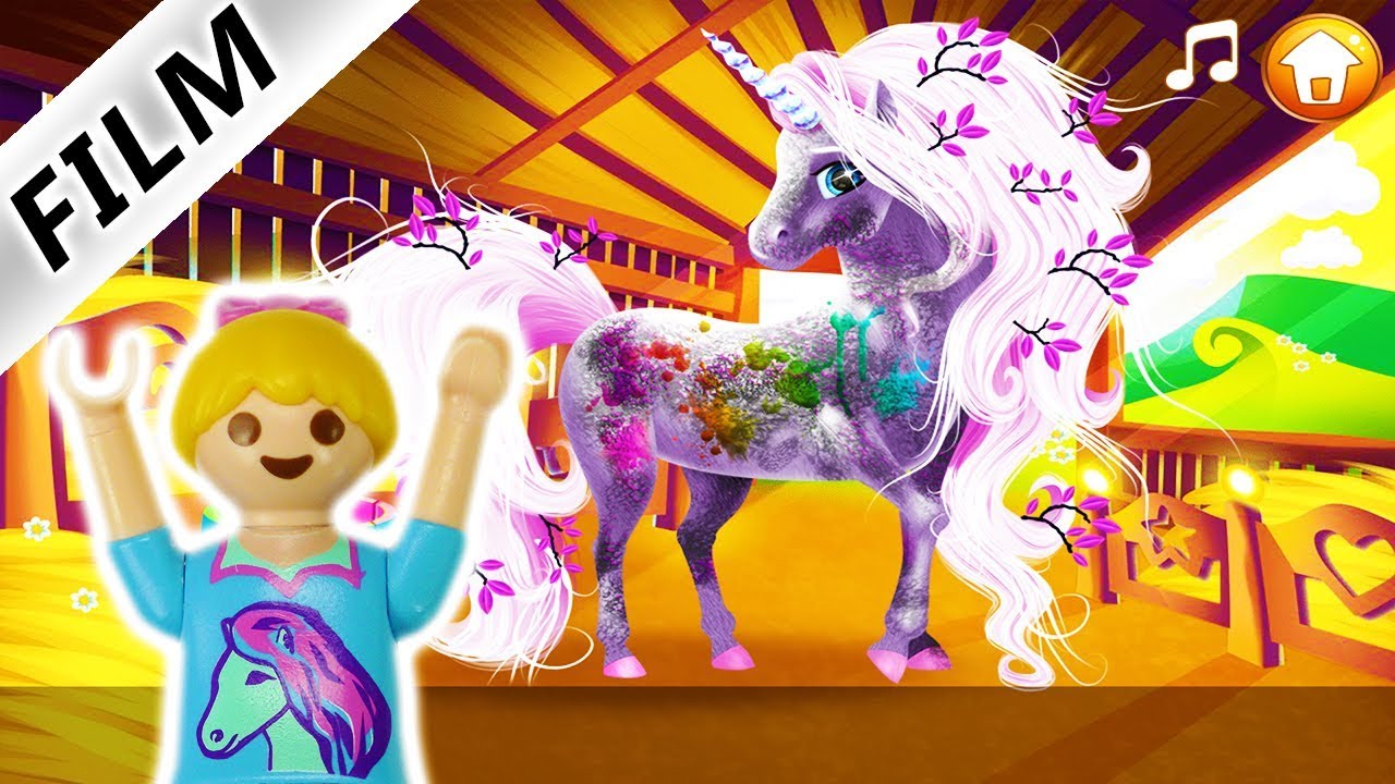 Playmobil Film deutsch | Hannah kümmert sich um Pferde & Einhörner mit Tooth fairy Horse Caring App