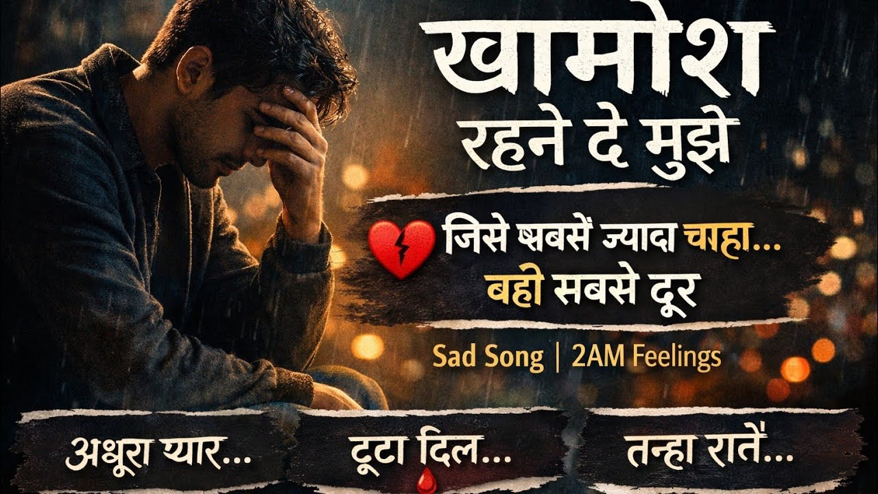 जिसे सबसे ज़्यादा चाहा… वही सबसे दूर 💔 | Khamosh Rehne De Mujhe || Broken Sargam || 2026 Sad Song