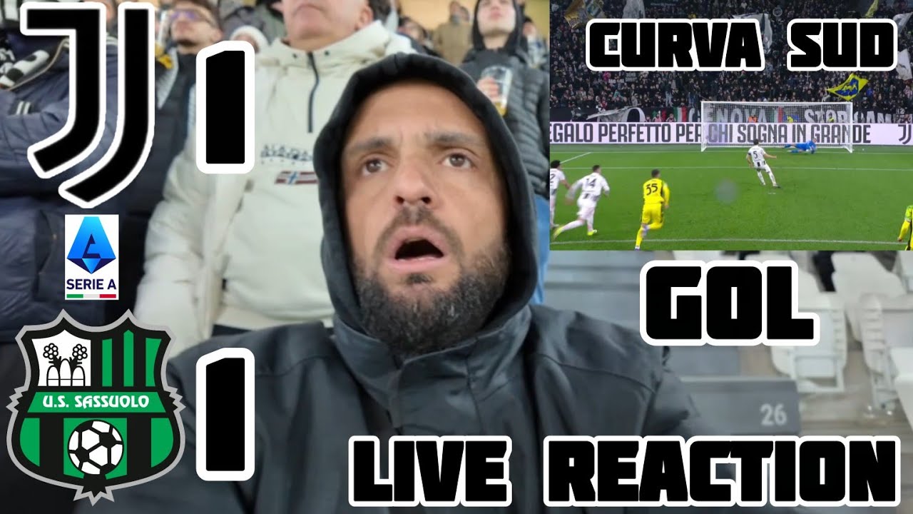 La mia disperazione all'Allianz Stadium | Juventus Sassuolo 1-1 gol live reaction curva sud ultras