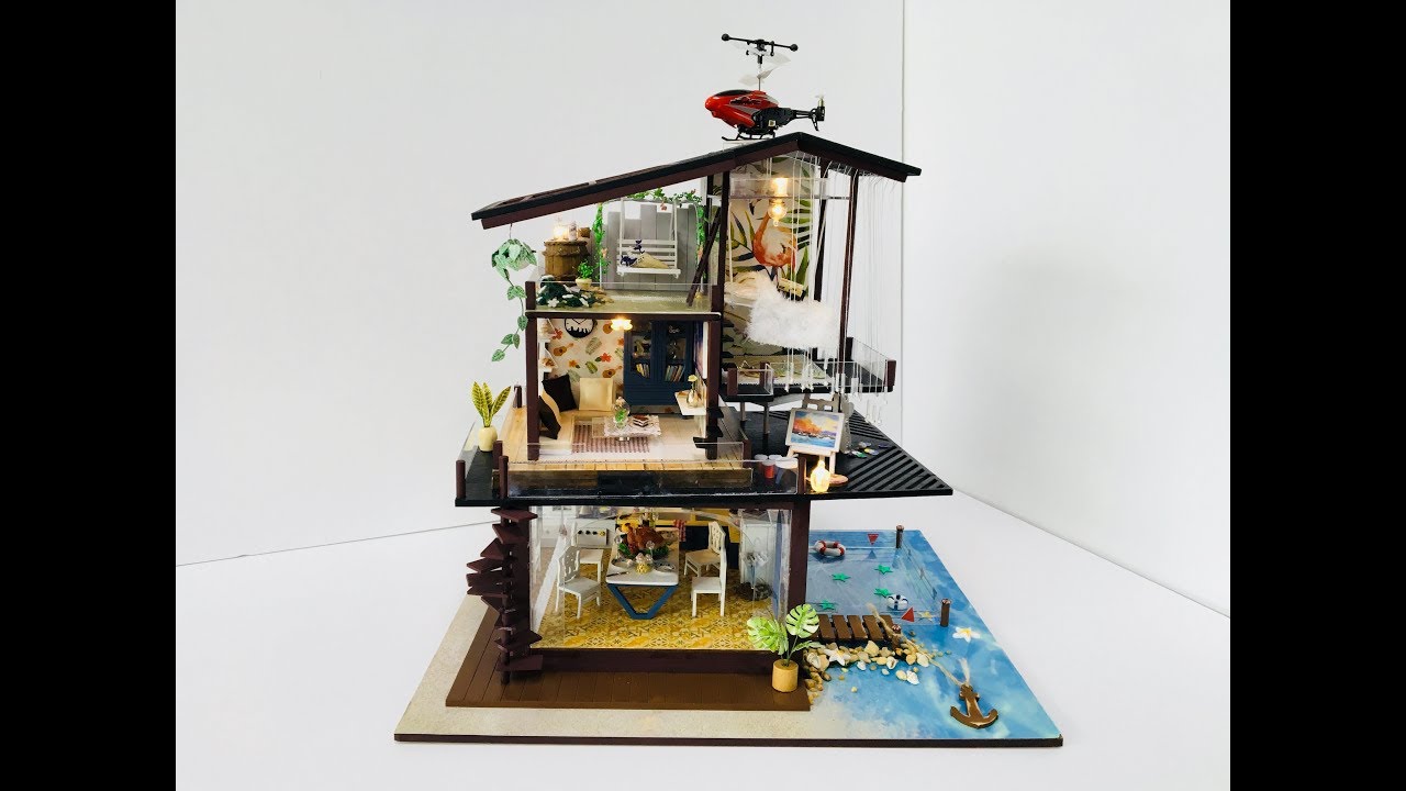 DIY Miniature Dollhouse/미니어쳐 하우스 해변 별장/袖珍屋 海边别墅/ミニチュアハウス