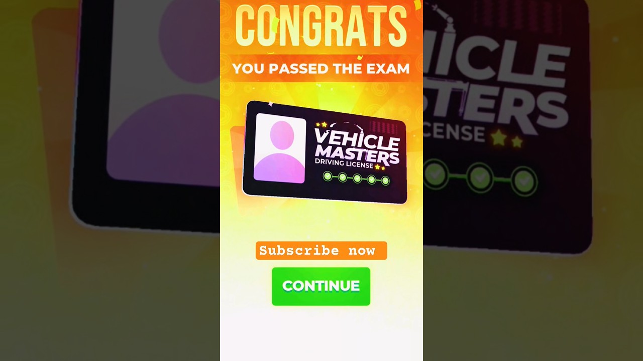 VEHICLE MASTER !! license 🚘 #vehicles #gametng #gaming #shortsfeed #license