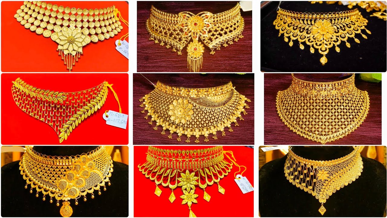 Gold Choker Necklace With Price And Weight | Gold Choker Necklace Light Weight ||