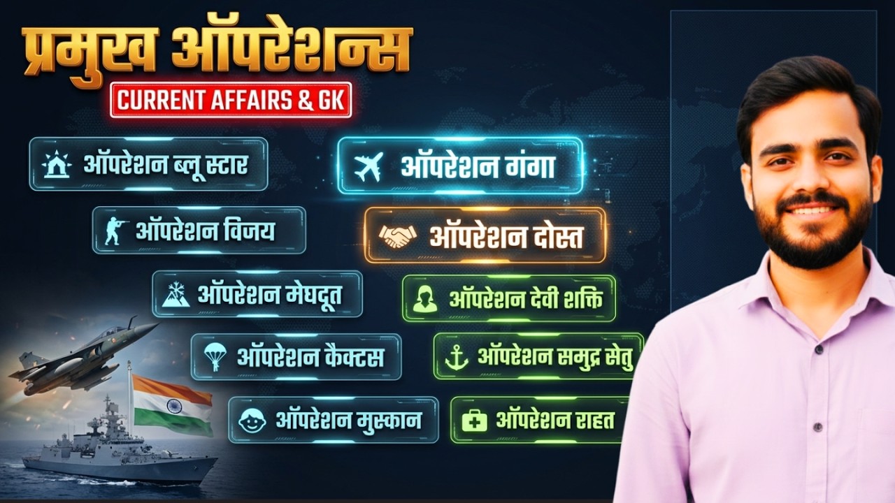 Current Affairs 2026 | भारत के प्रमुख ऑपरेशन | Most Important Operations | All Competitive Exams