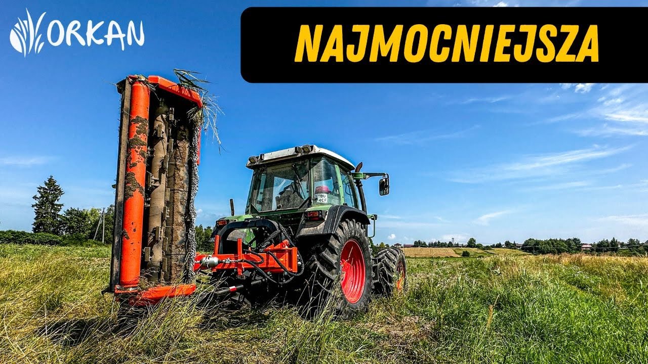 KOSZENIE MULCZEREM TYLNO BOCZNYM 👉 FENDT FARMER 309 Ci / ORKAN KTBC/Z 200 👉 Kosiarka Bijakowa PRO 👈