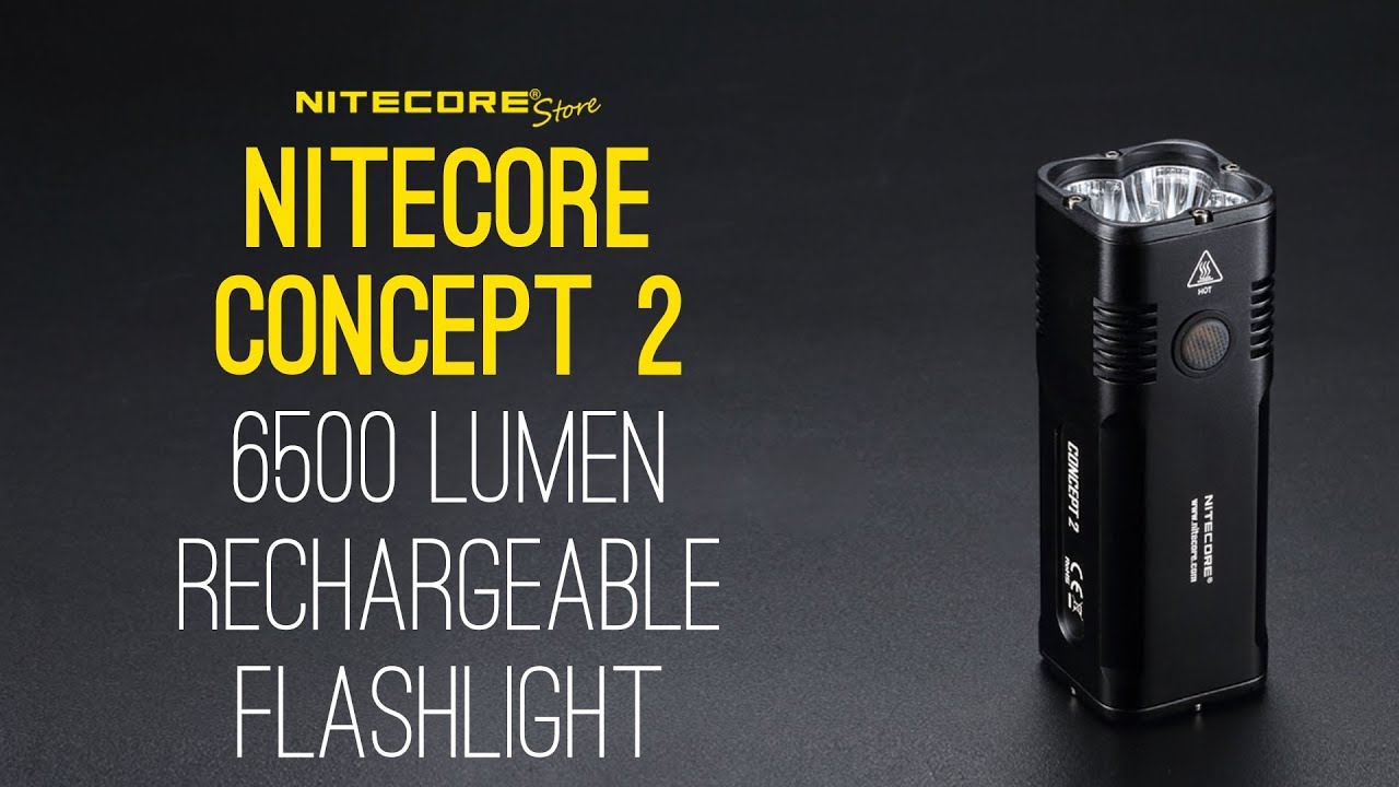 (Discontinued) NITECORE Concept 2 6500 Lumen Rechargeable Flashlight: Beam & Highlights