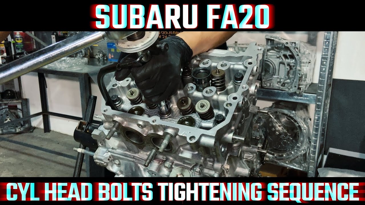 SUBARU FA20 CYLINDER HEAD BOLTS TIGHTENING SEQUENCE | WRX | FORESTER | BRZ | GT86 TORQUE SPECS