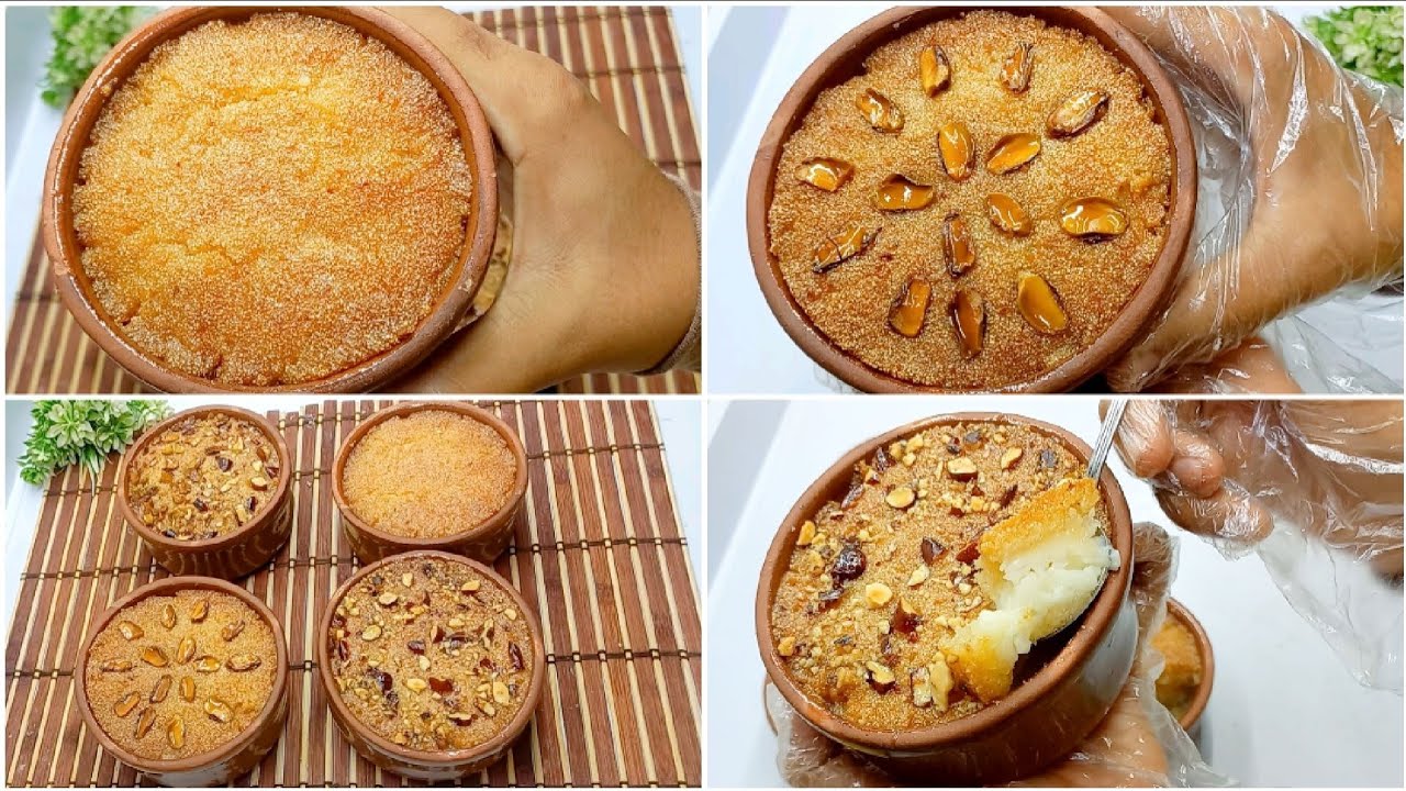 طواجن البسبوسه بالقشطه ف 10دقايق❗️مع كل اسرار نجاحها من اول مره❗️ اتحداكي تعتمديها ديما👌