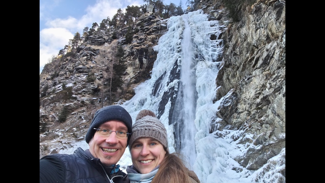Die rutschige Tour zum vereisten Stuibenfall bei Umhausen im Ötztal