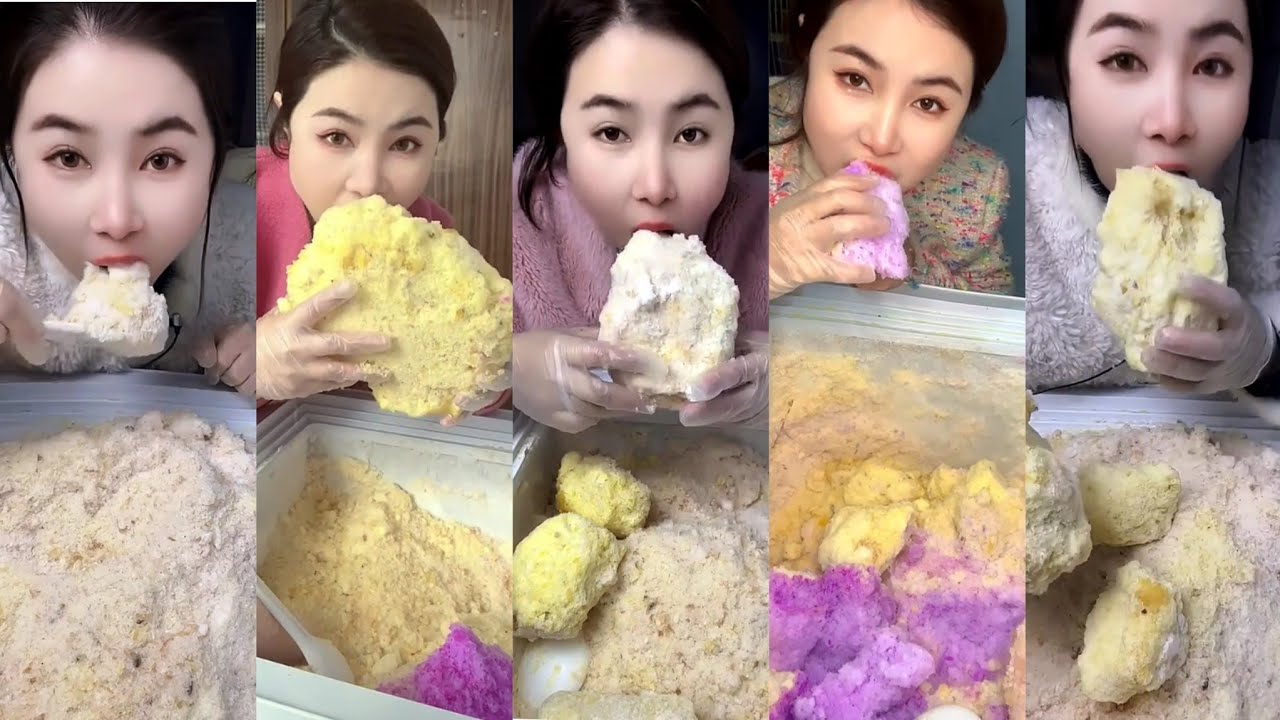 ASMR her mixed squeaky ice eating only bites
