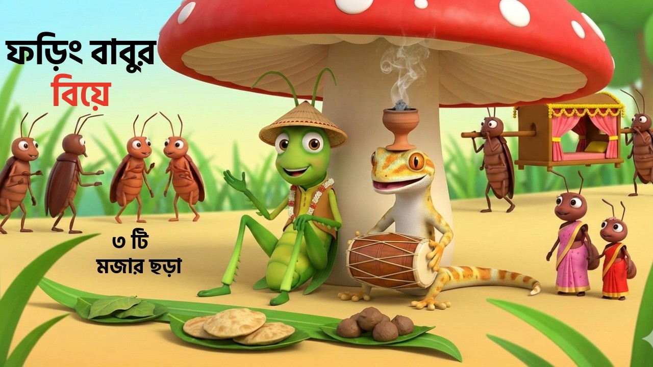 ফড়িং বাবুর বিয়ে | Phoring Babu r Biye | Bangla Chora | Nursery Rhymes for Babies & Toddlers