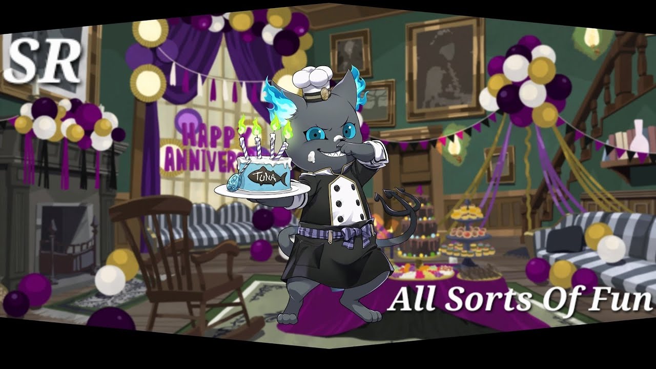 Twisted Wonderland Vignette Stories: SR Grim (Apprentice Chef) All Sorts Of Fun 4th Anniversary