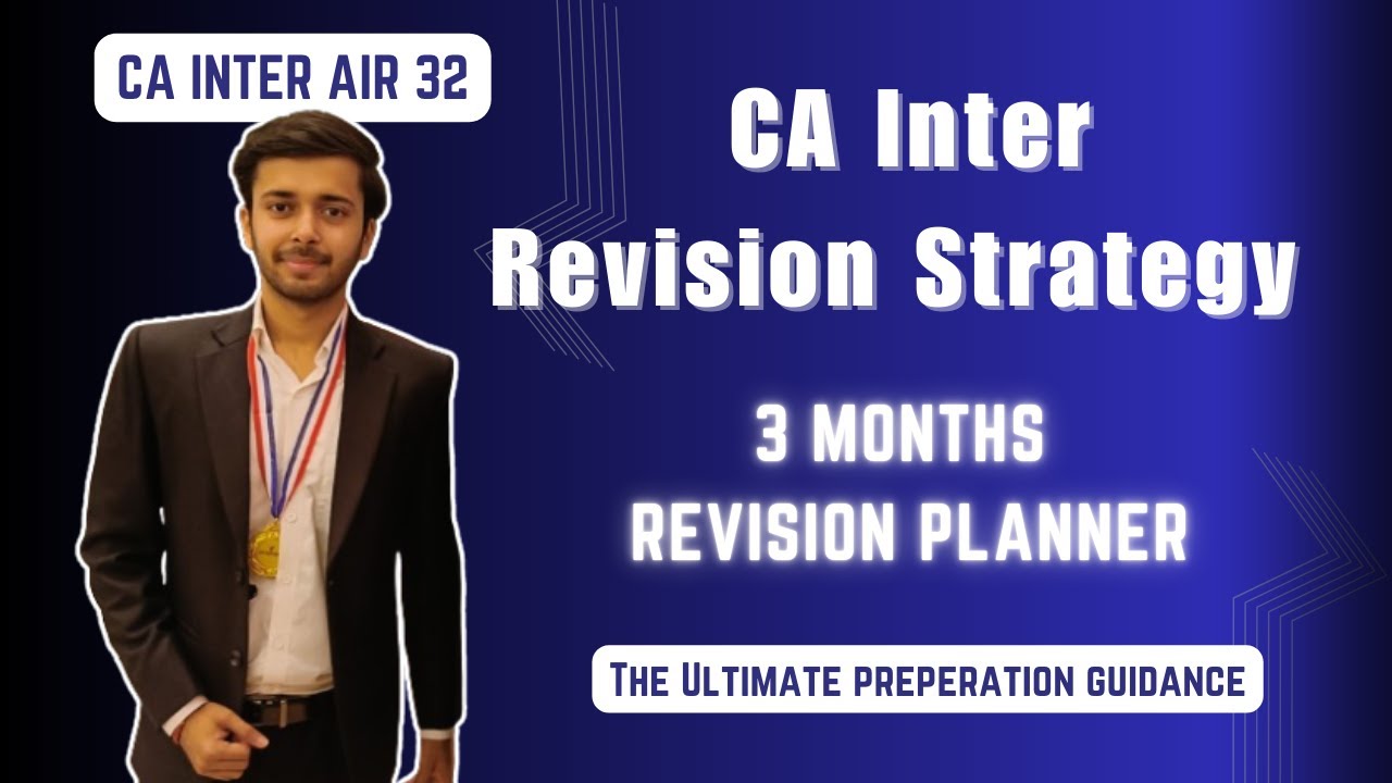 CA Inter REVISION PLANNER | 3 Months Revision Strategy | Jan'25 Attempt | #cainter #cainterrevision