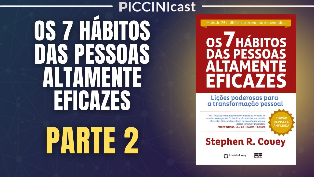 OS 7 HÁBITOS DAS PESSOAS ALTAMENTE EFICAZES (Parte 2 - Paradigmas e Princípios) - PicciniCast 82