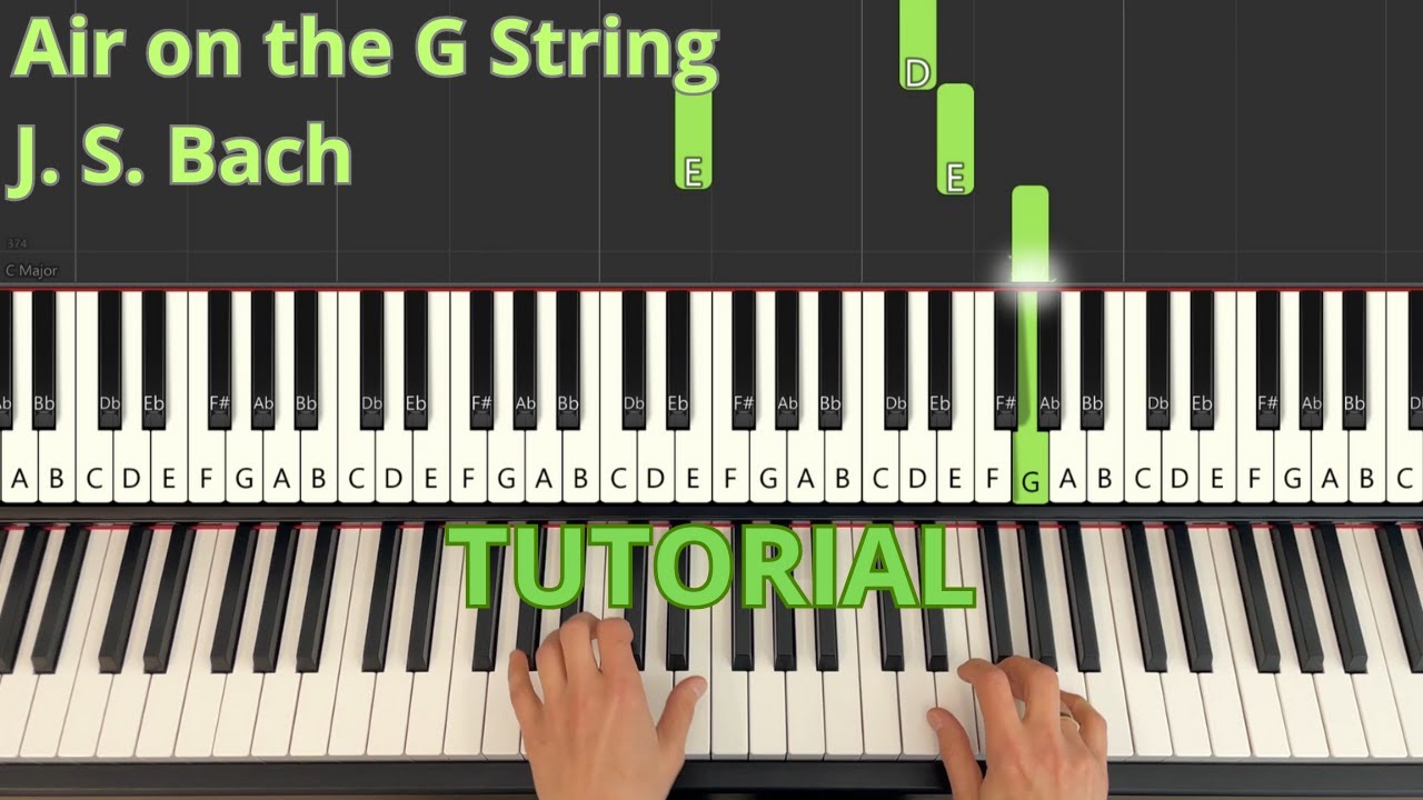 Air on the G String - J. S. Bach performed on the piano - dual/layer option piano&strings - tutorial