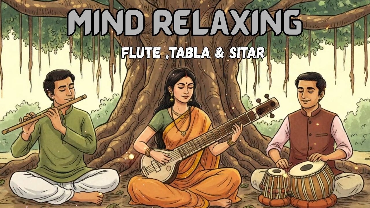 Mind Relaxing Flute Tabla and Sitar Compilation | Hindustani Instrumental Music - Vol - 24