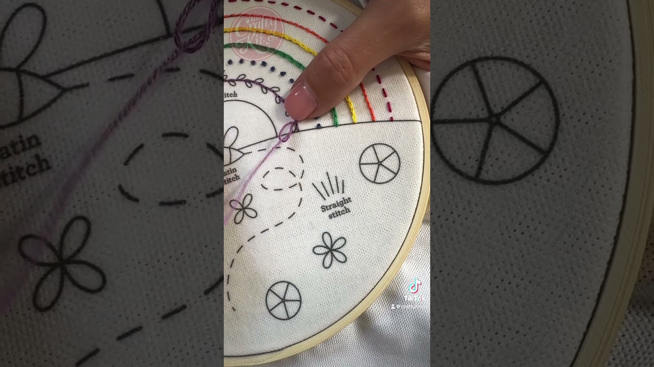 Embroidery Lazy Daisy Stitch