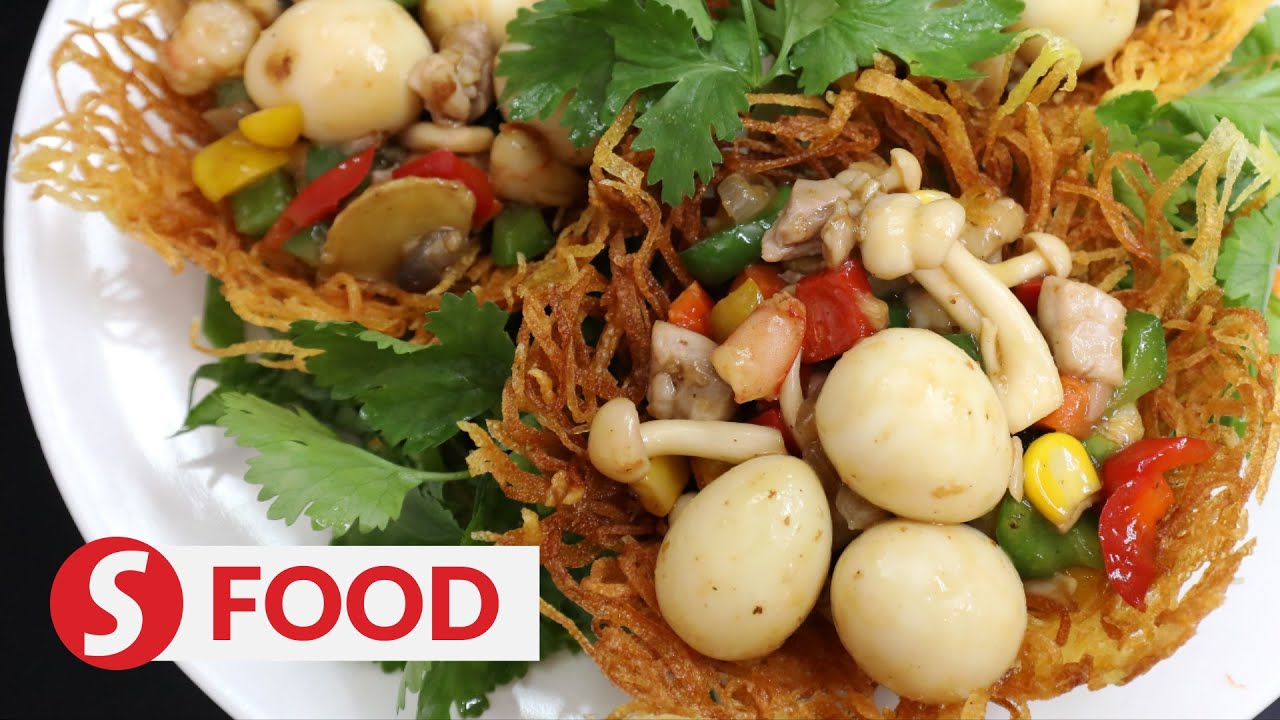 Retro Recipe: Potato nests with Chinese eight treasure stir-fry