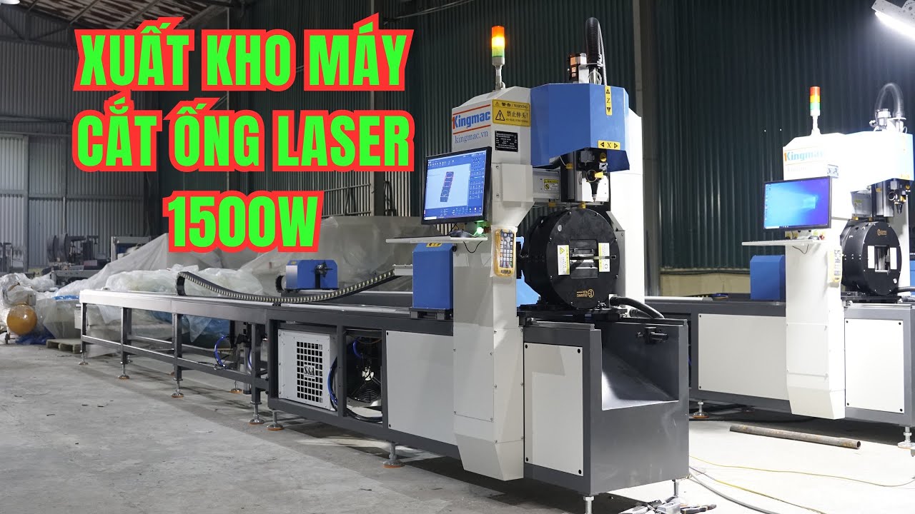 xuất kho máy cắt laser ống 1500w | máy cắt ống laser giá rẻ