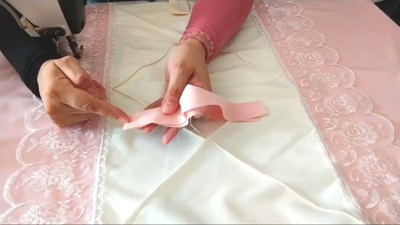 خياطة غلاف وسادة لجهاز العروس👰🌹خياطة وسادة ملكية لمشروع الدراوات 🔥مشروع مربح🤑🔥