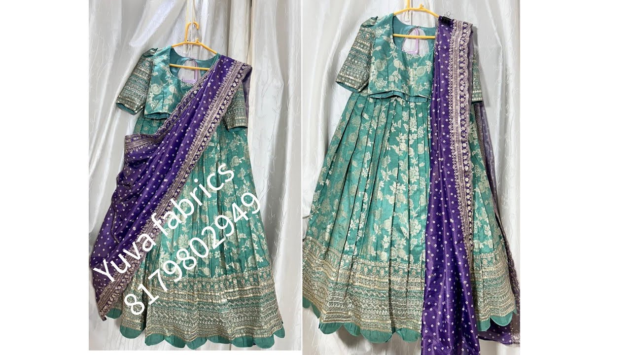 #kids customised dress #dolasilk lehanga with tissue duppata for order please cntct 8179802949
