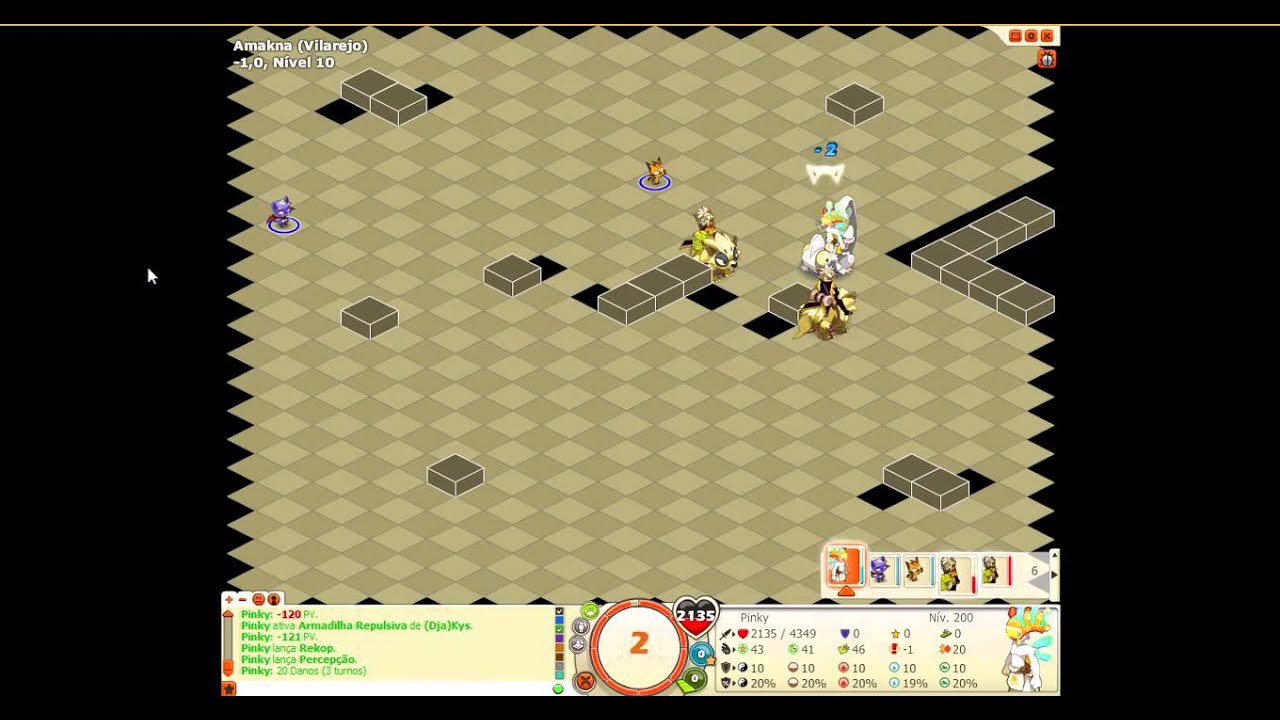 Dofus PvP - (Ecaflip 200) Pinky Vs (Sram 200) Kys