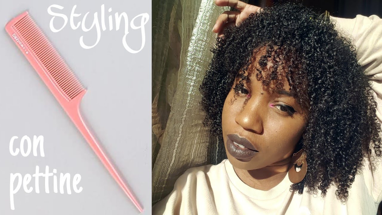 Routine post shampoo styling con pettine
