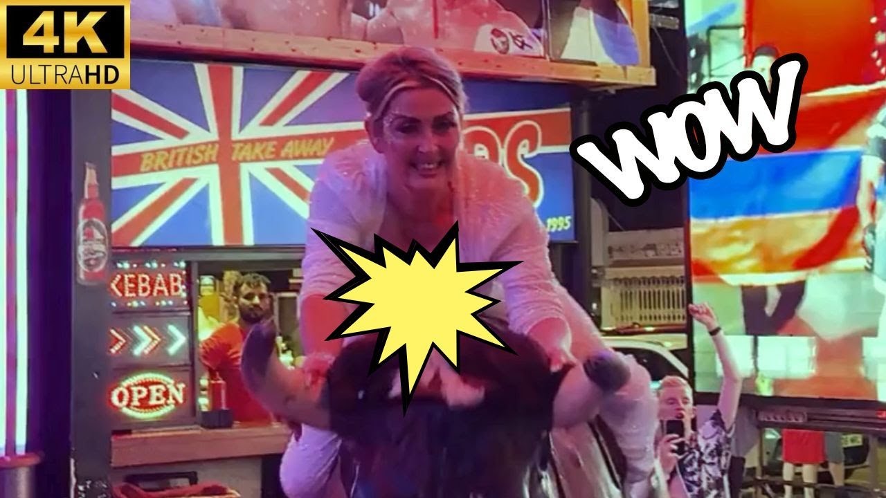 Benidorm Mechanical Bull Ride FAIL! #mechanicalbull #bullriding #texas #fail #rodeo