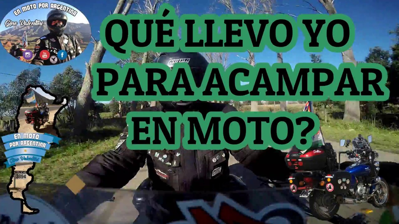 Equipo para acampar en moto