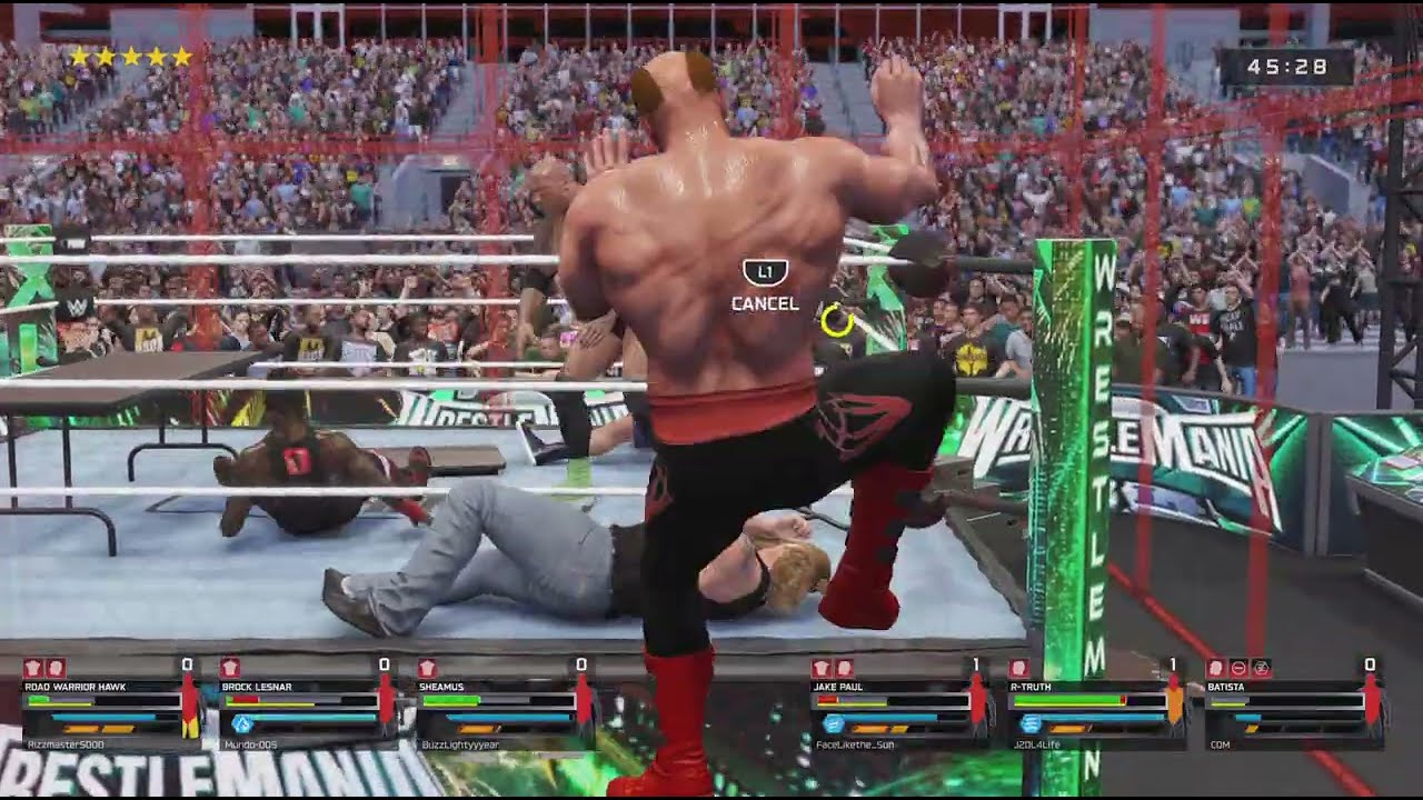 WWE 2K25 6-Man Hell in a Cell Match Online