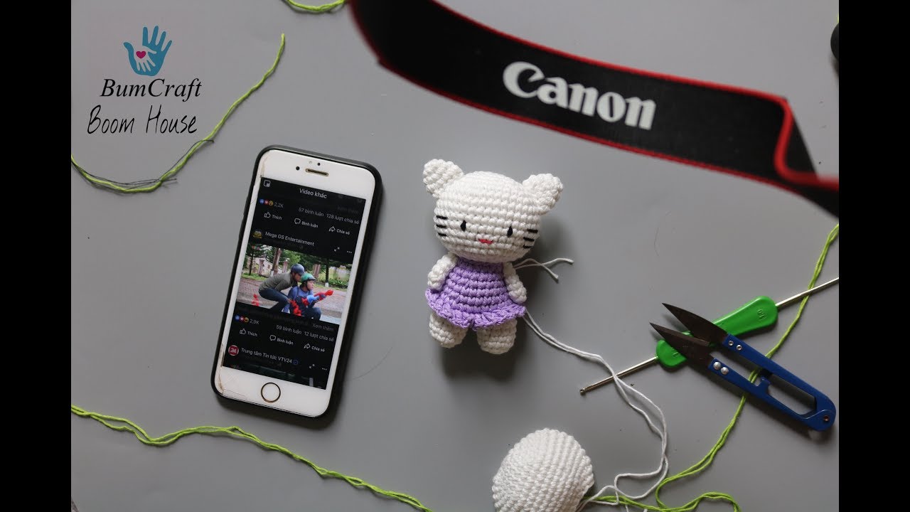 Crochet kitty l Móc mèo kitty l Boom House