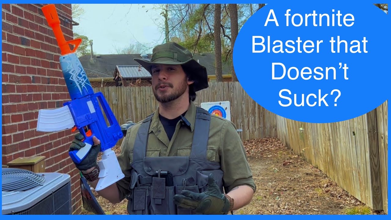 Average man’s review of the nerf fortnite blue shock blaster