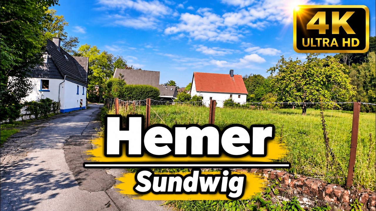 Hemer Sundwig Walk in 4K UHD &ndash; Quiet Streets & Green Views