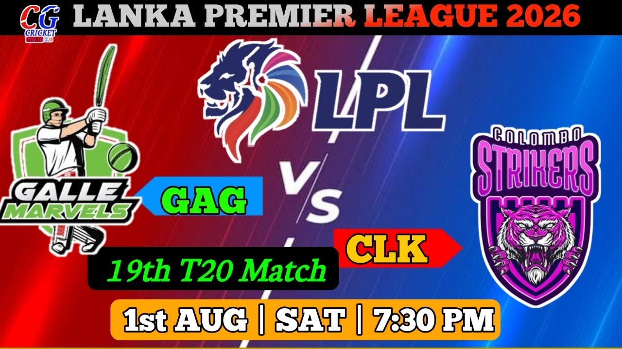 Galle Marvels vs Colombo Strikers 1st Aug | Lanka Premier League 2026 | 19th T20 Match #lpl2026