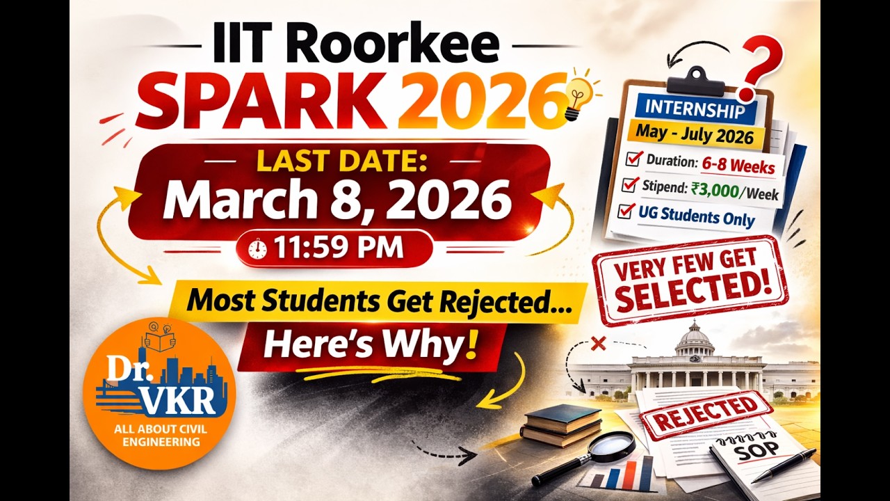 IIT Roorkee SPARK 2026 – Why 90% of Students Get Rejected #internship #iitroorkee #drvkrce