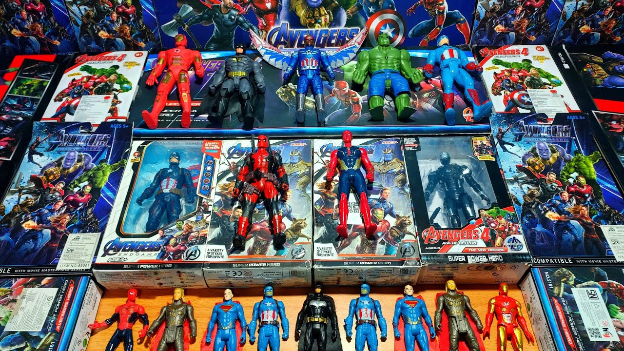 AVENGERS TOYS/Action Figures/Unboxing/Cheap Price/Spiderman,Thanos,Thor,Batman,Hulk/Toys.#eps 349
