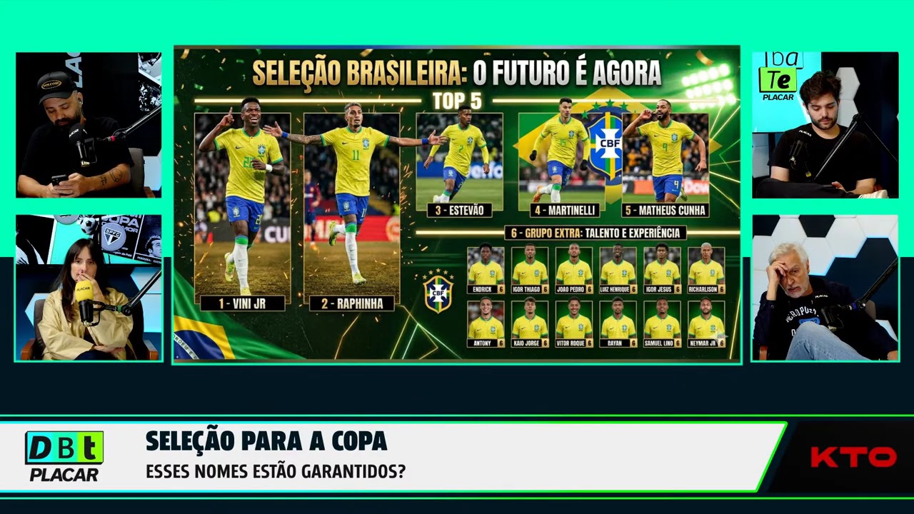 QUEM DEVE SER CONVOCADO PARA A LISTA OFICAL DA SELE&Ccedil;&Atilde;O BRASILEIRA? I Cortes Debate Placar