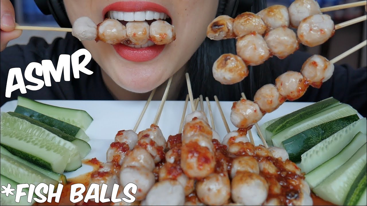 ASMR Baby Fish Balls (STREET FOOD EATING SOUNDS) NO TALKING | SAS-ASMR