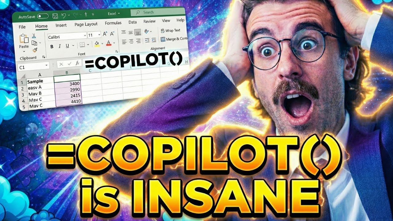 Новая функция COPILOT в Excel — это просто нечто! 🤯 (Совет по использованию Copilot №1)