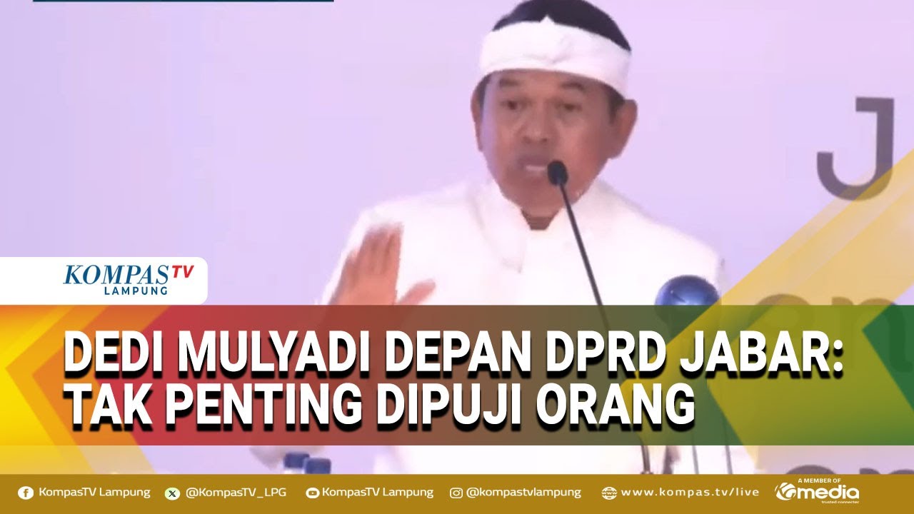 Dedi Mulyadi Berapi-api Pidato di Paripurna DPRD Jabar, Singgung Soal Pujian dan Integritas
