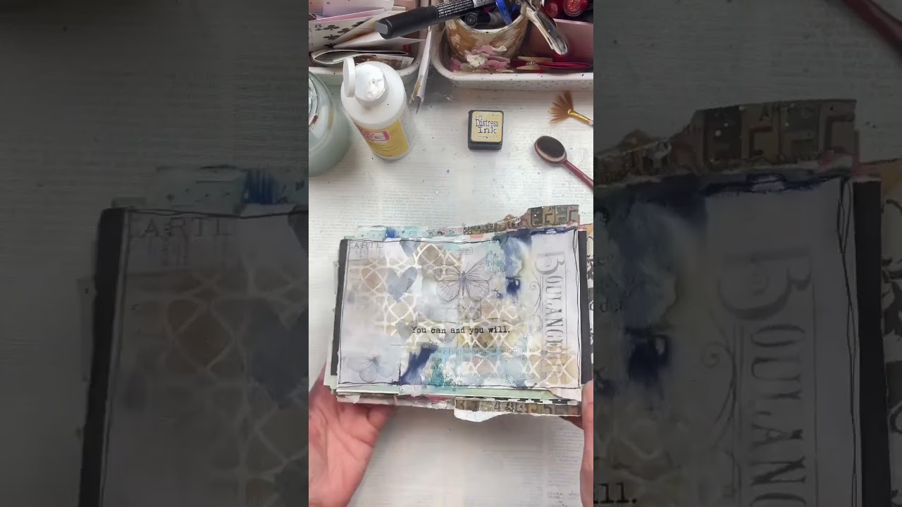 Quick mixed media art journal page #shanoukiart #mixedmedia #artjournal