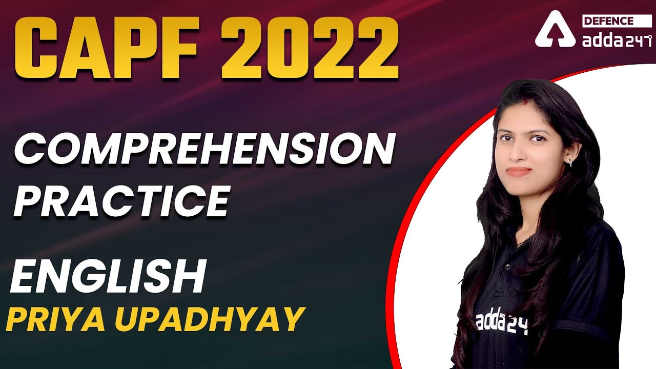 CAPF Assistant Commandant Preparation | CAPF English Classes | Comprehension Practice