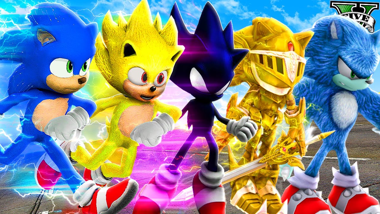 Qué FORMA DE SONIC es el MÁS RÁPIDO en GTA 5 ?? (Sonic movie mod)