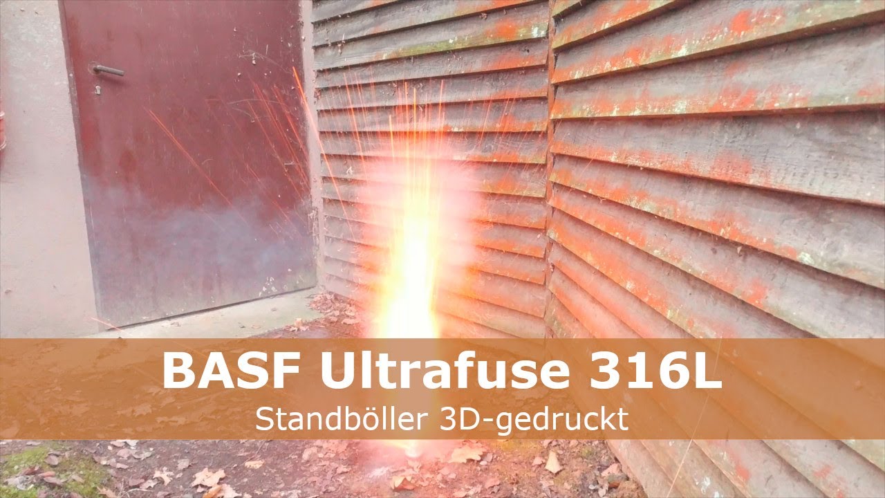 *EXPLOSIV* FDM Metalldruck Standb&ouml;ller aus BASF Ultrafuse 316L - Beschusstest - Teil 1
